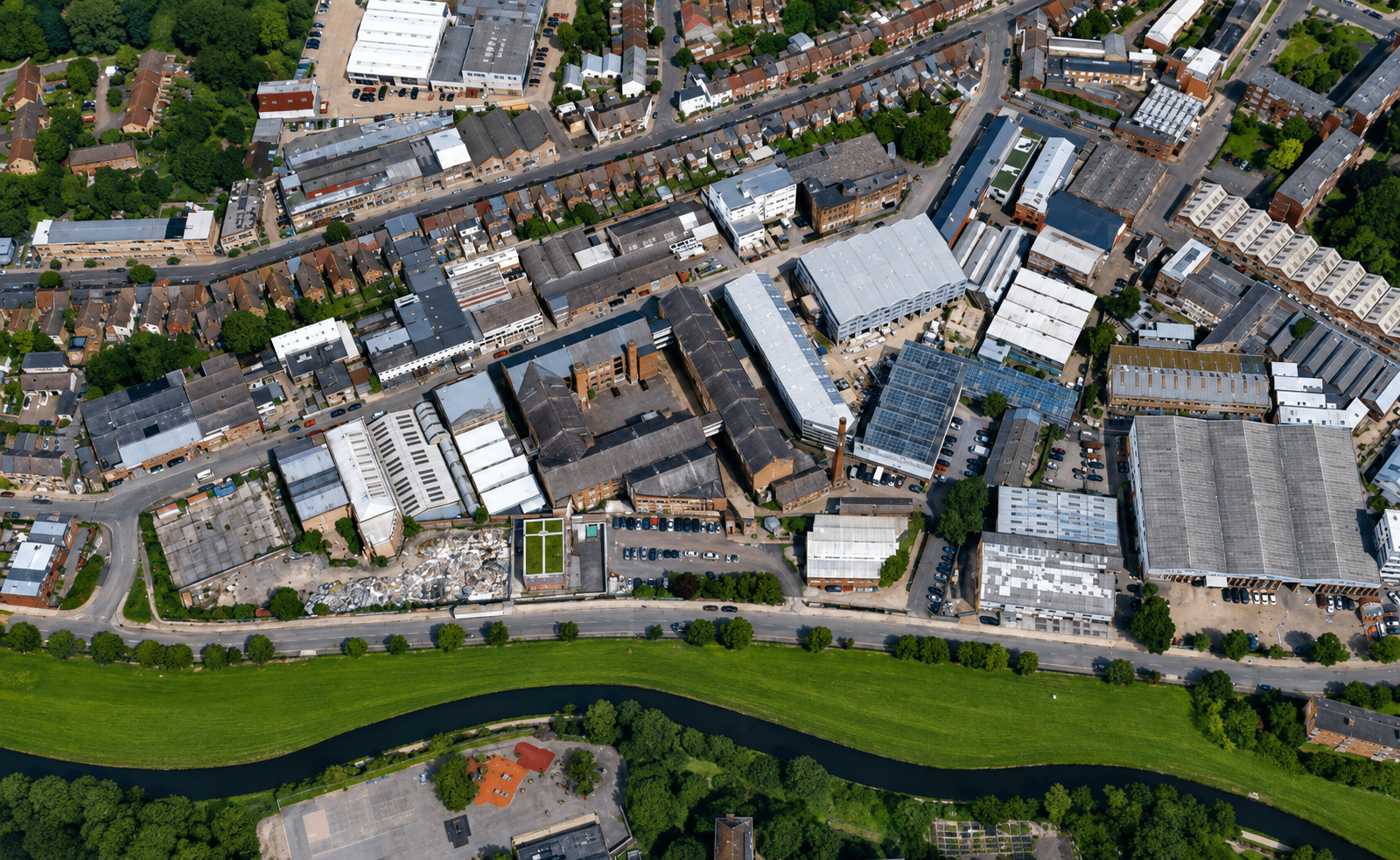 Aerial view of Harringay Business Park
